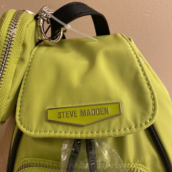 NWT Steve Madden Small Neon Green Mini Backpack - Picture 9 of 15
